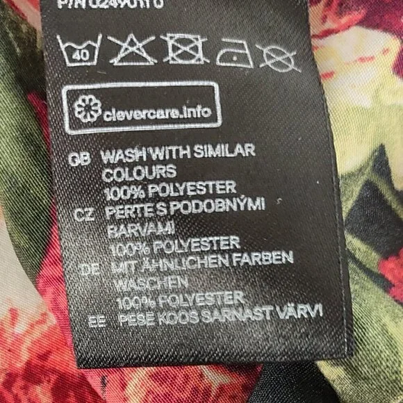 H&M "Mama" Women's Black, Pink, Floral, Side Zip, Sleeveless, Midi Dress Size M - Picture 15 of 15